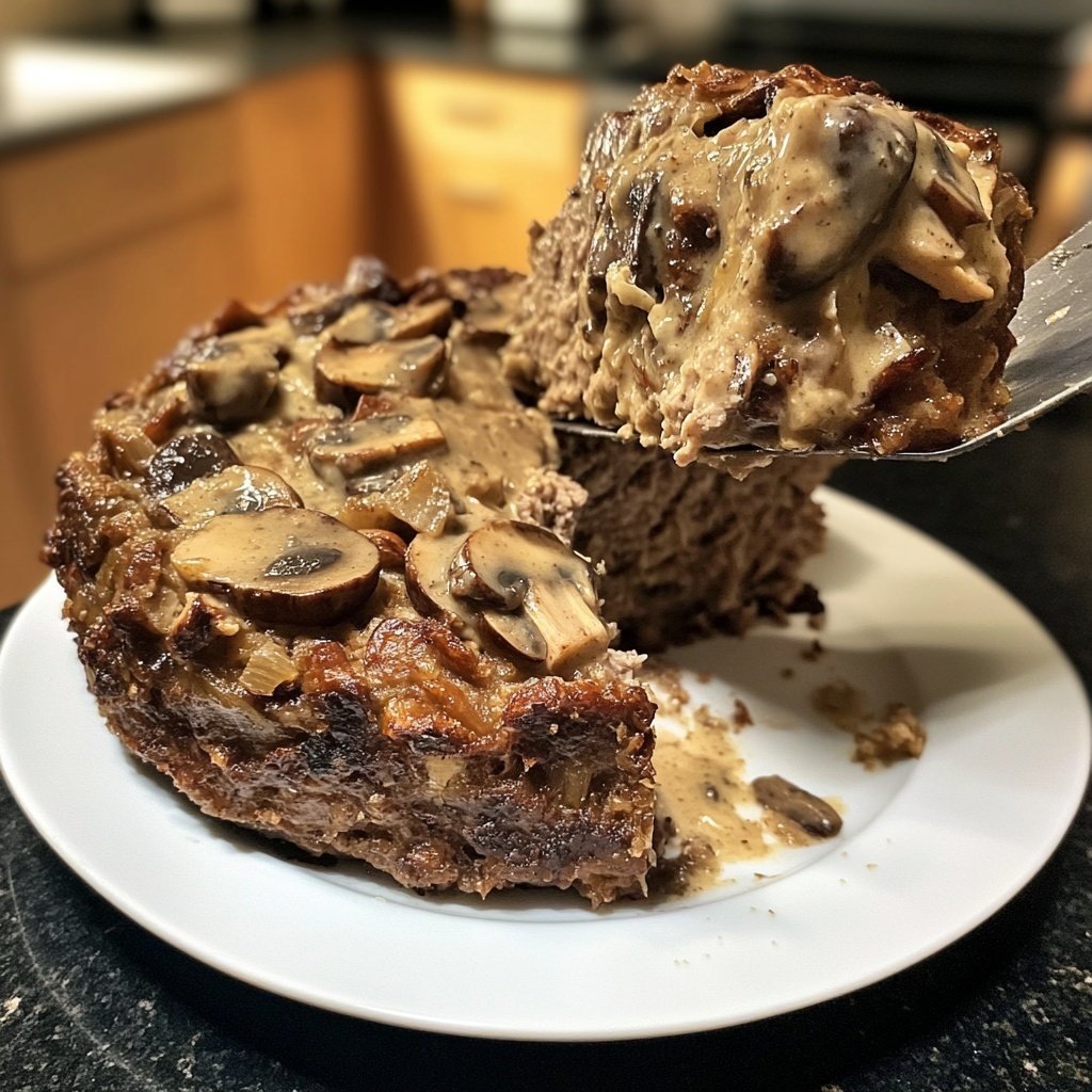 Vegetarian Nut Roast with Mushroom Cream Sauce