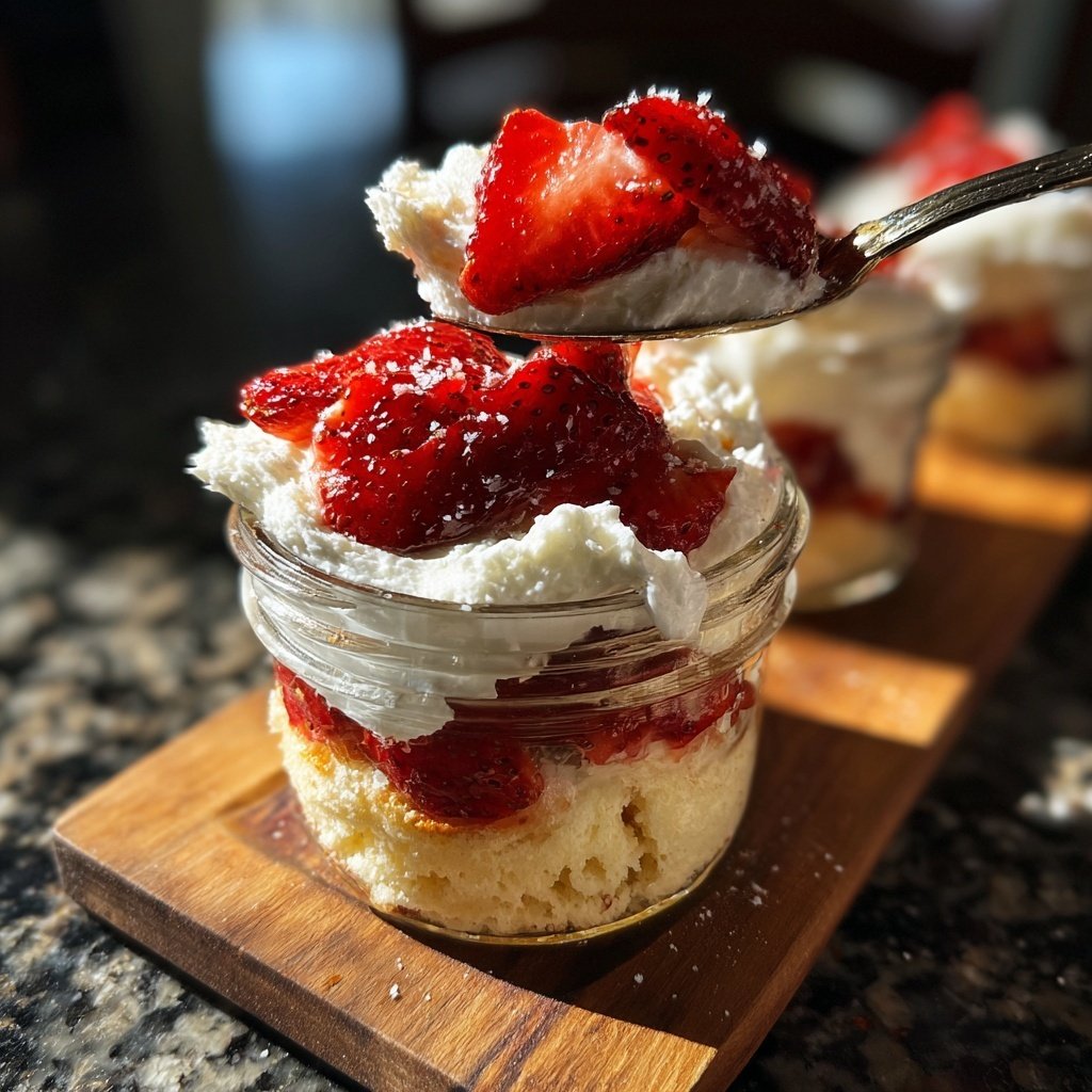 Mason Jar Strawberry Shortcake