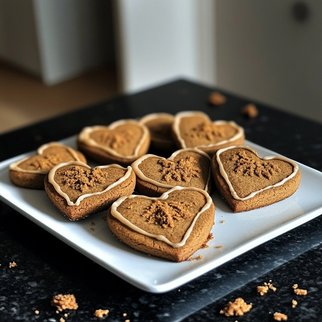 Spiced Gingerbread Heart Cookies