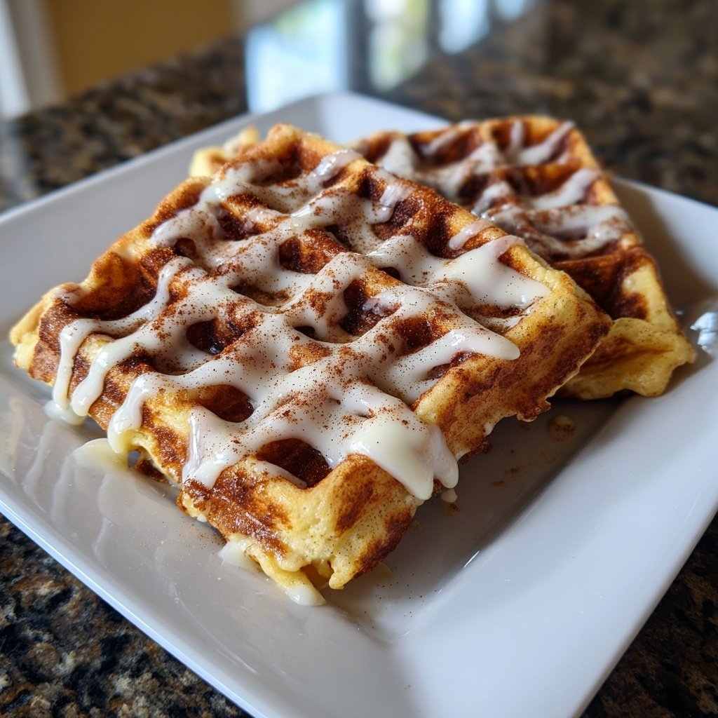 Cinnamon Roll Waffles Recipe