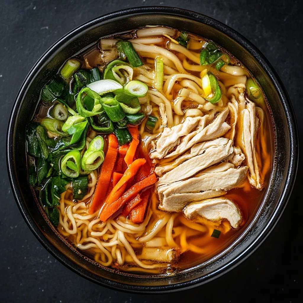 Spicy Chinese Chicken Noodle Soup with Sichuan Flavor