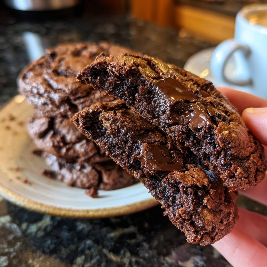 Double Chocolate Chip Fudge Cookies​
