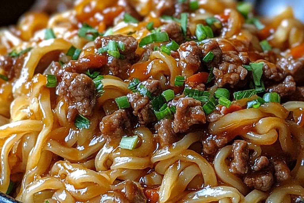 Mongolian Ground Beef Noodles: An Incredible 5-Ingredient Recipe