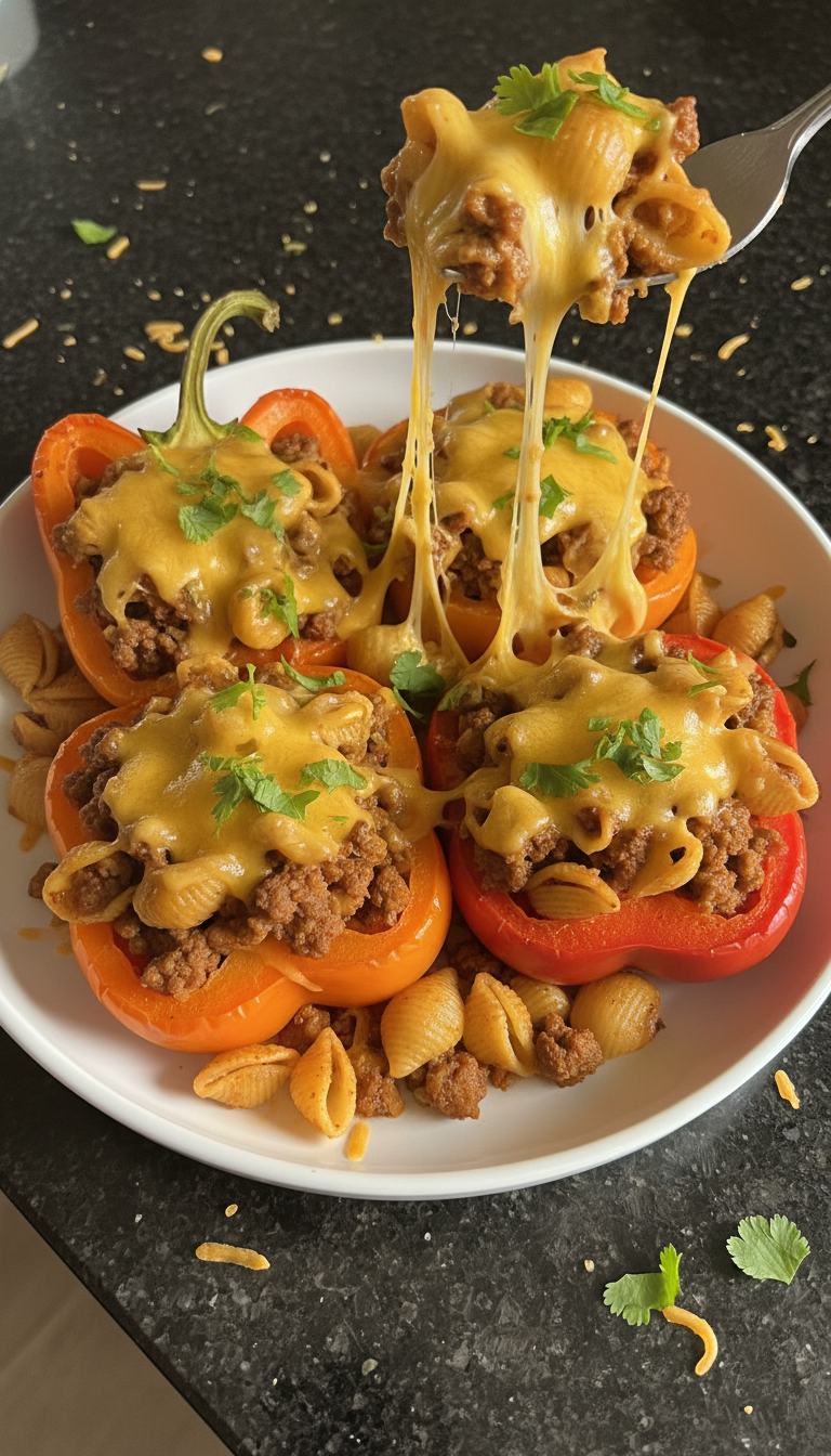 Taco Pasta Stuffed Peppers