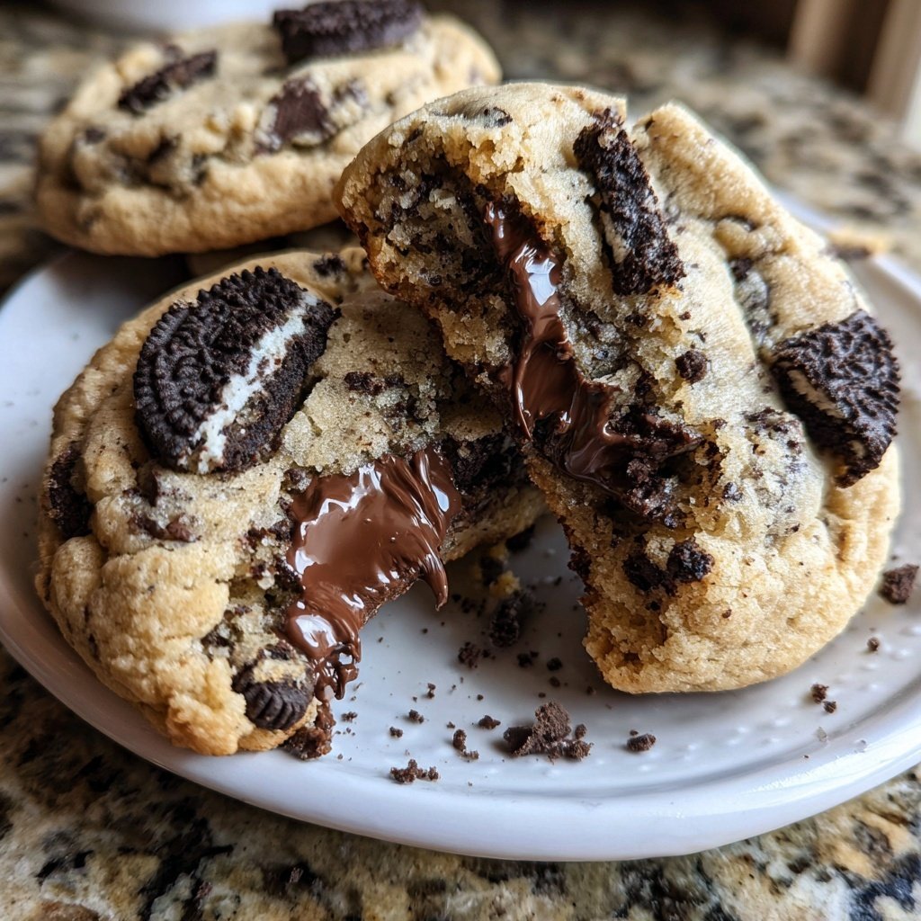 Copycat Crumbl Chocolate Oreo Cookies Recipe