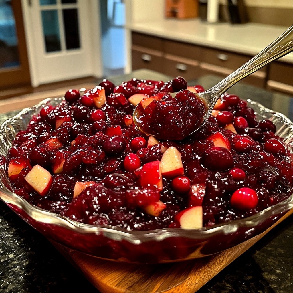 Cranberry Apple Chutney for Cheese and Roasted Meats