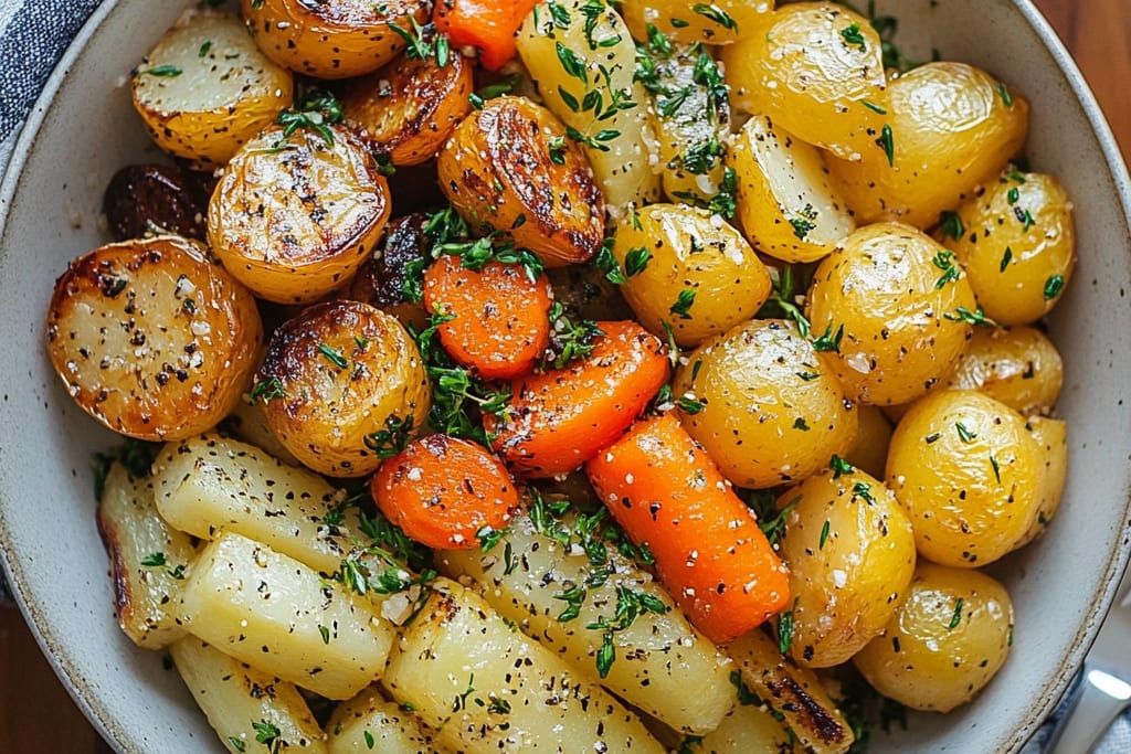 Garlic Herb Roasted Potatoes & Carrots: An Amazing Ultimate Recipe