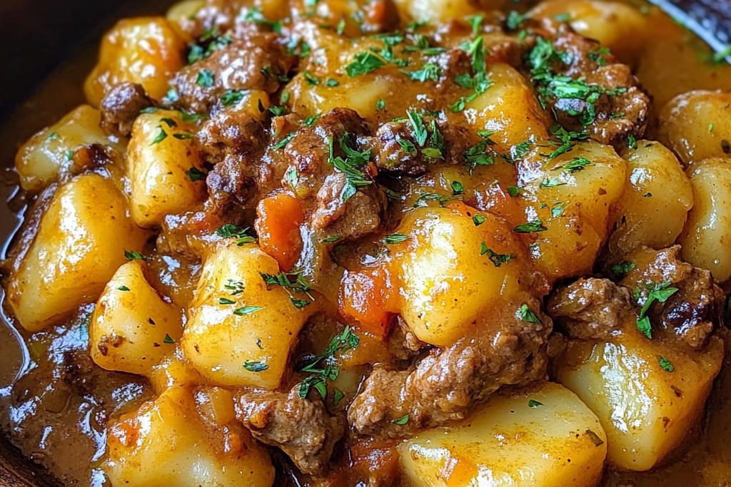 Cheesy One Pot Beef & Potatoes: An Incredible Family Favorite