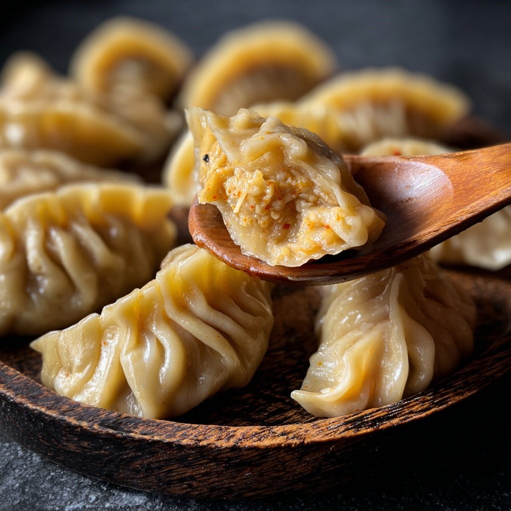 Steamed Dumplings Shiitake Kimchi