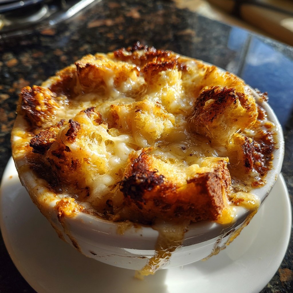 French Onion Soup Gruyere Croutons