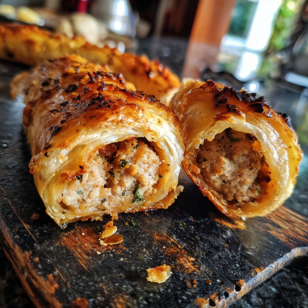 Australian Sausage Rolls Puff Pastry