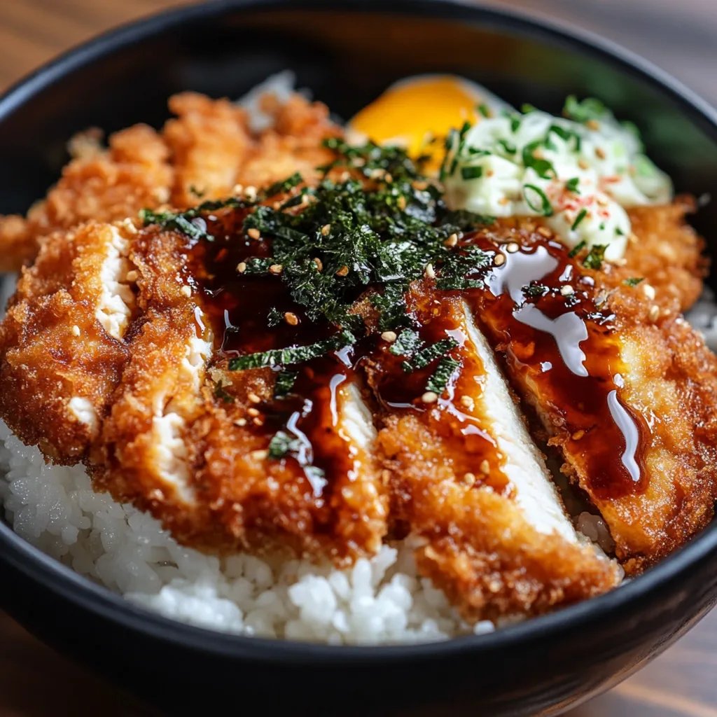Crispy Japanese Katsu Bowls w/ Tonkatsu Sauce