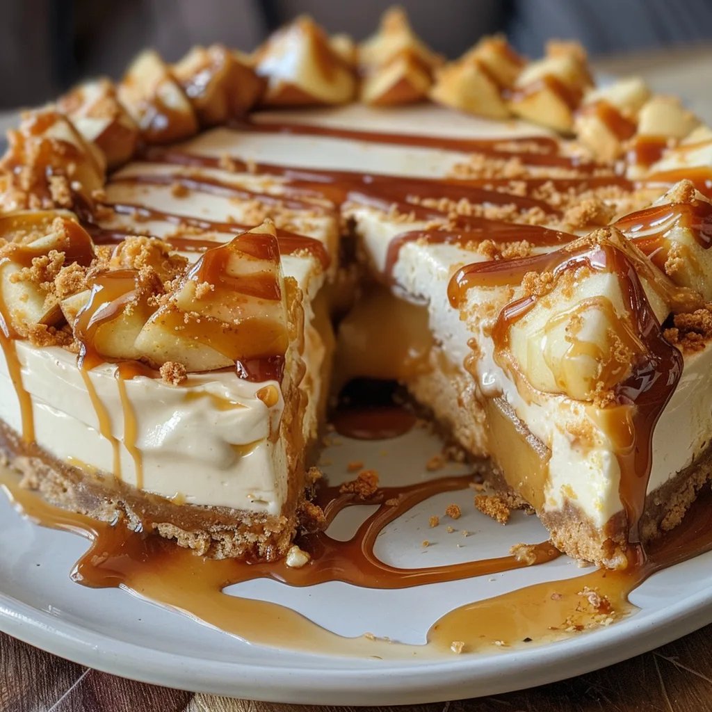 Salted Caramel Apple Pie Cheesecake