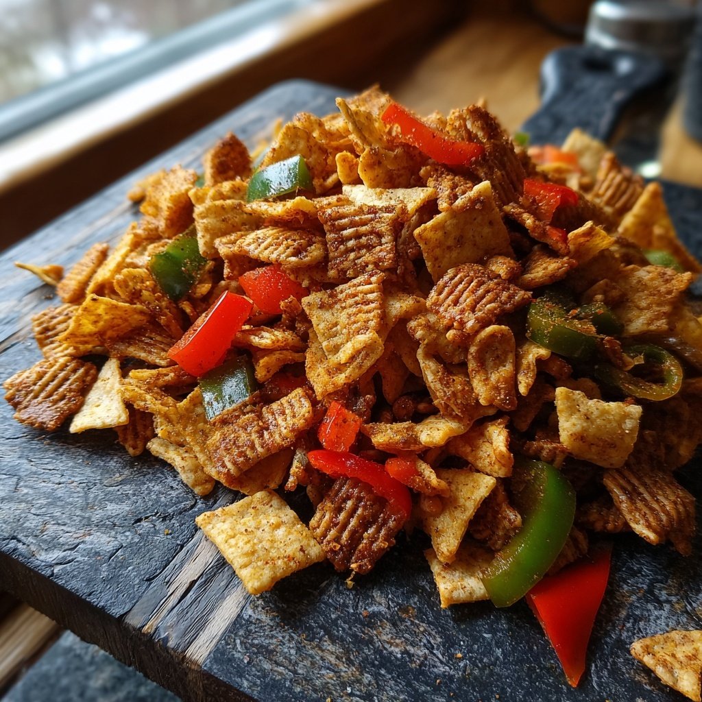 Crunchy Taco Pasta Snack Mix