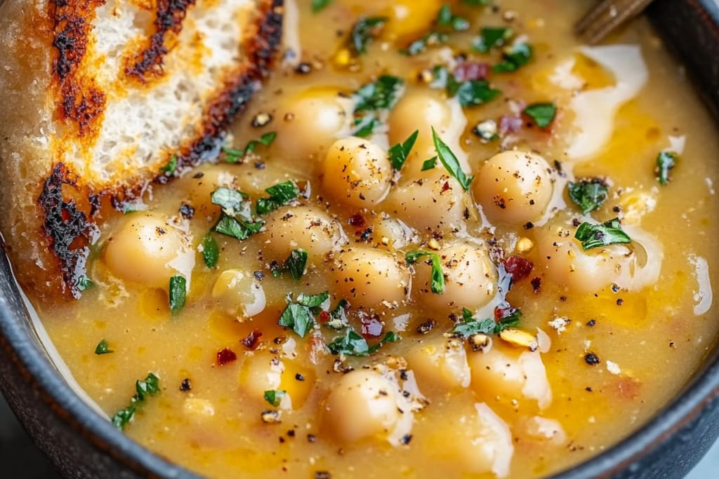 Vegan Garlic Chickpea Soup: An Incredible Ultimate Delight