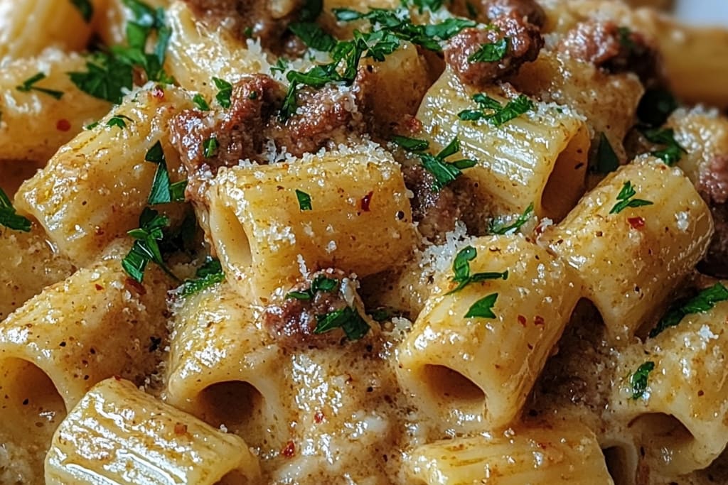 Creamy Parmesan Beef Rigatoni: An Incredible Ultimate One-Pan Wonder