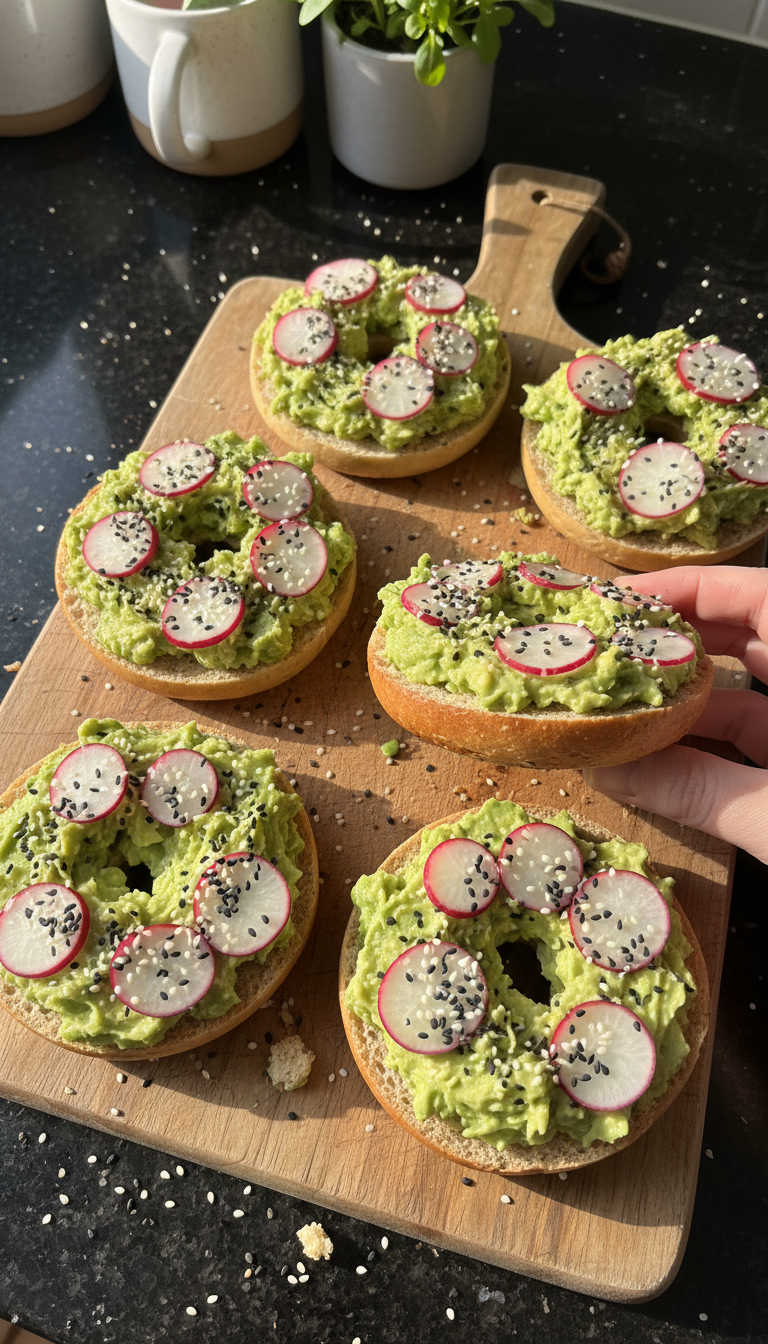 Avocado Smash Protein Bagels