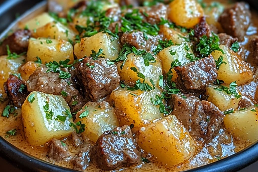 Slow Cooker Steak and Cheddar Potato: An Incredible 7-Step Recipe