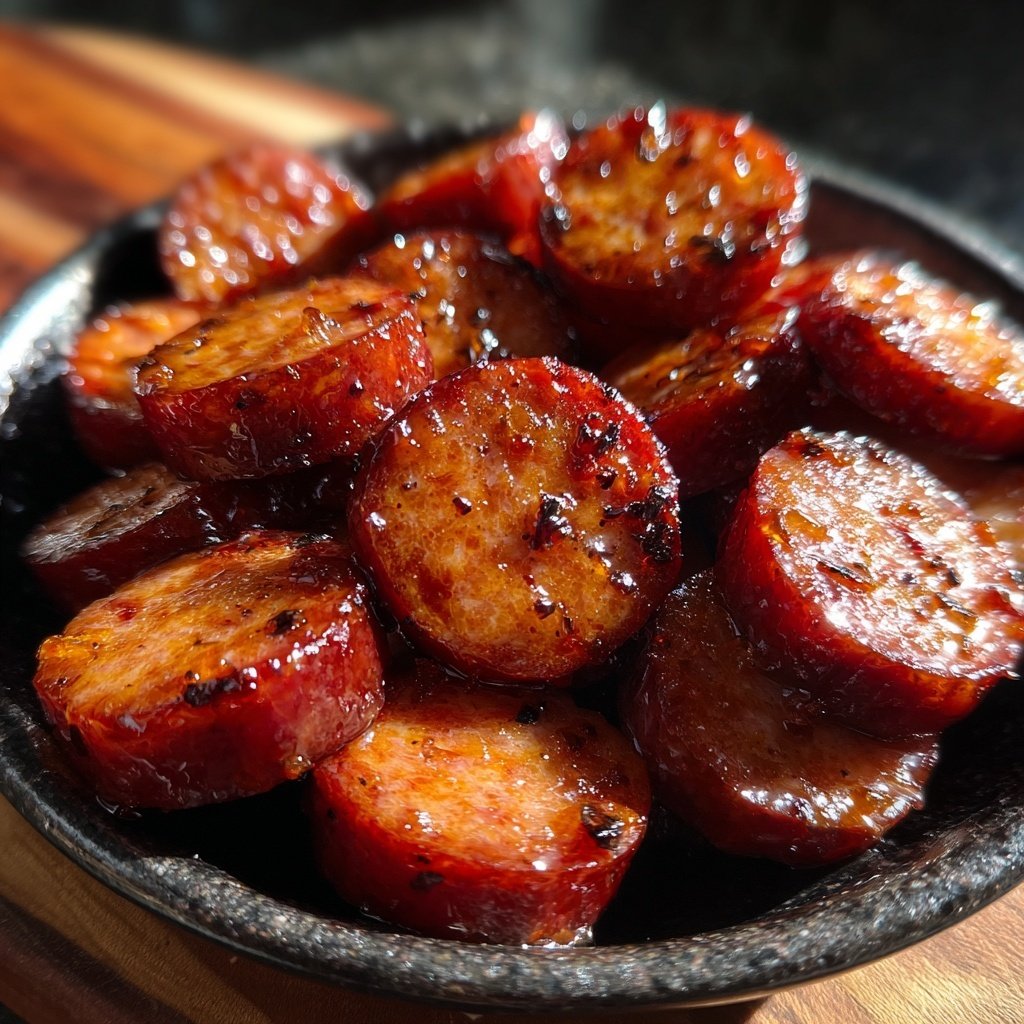Apricot Kielbasa Slices Glaze