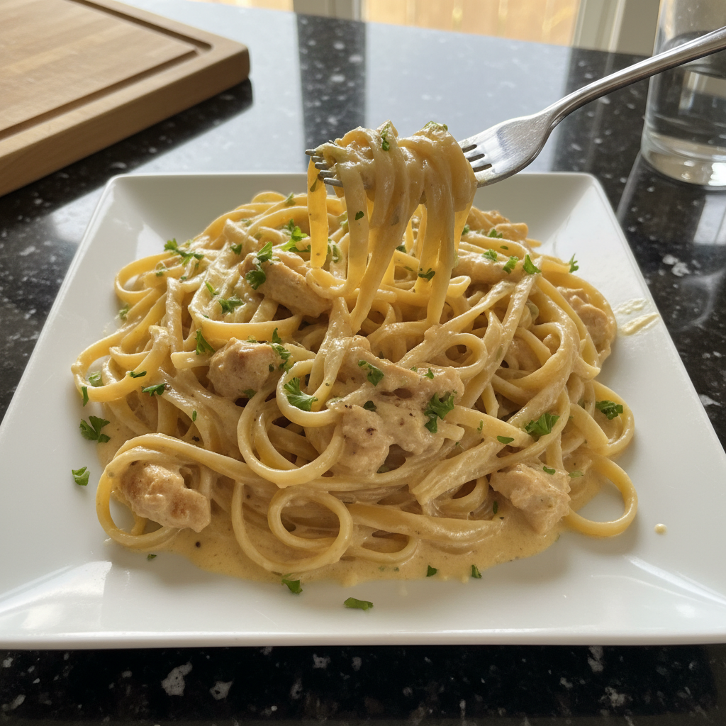 Valentine's Day Chicken Alfredo