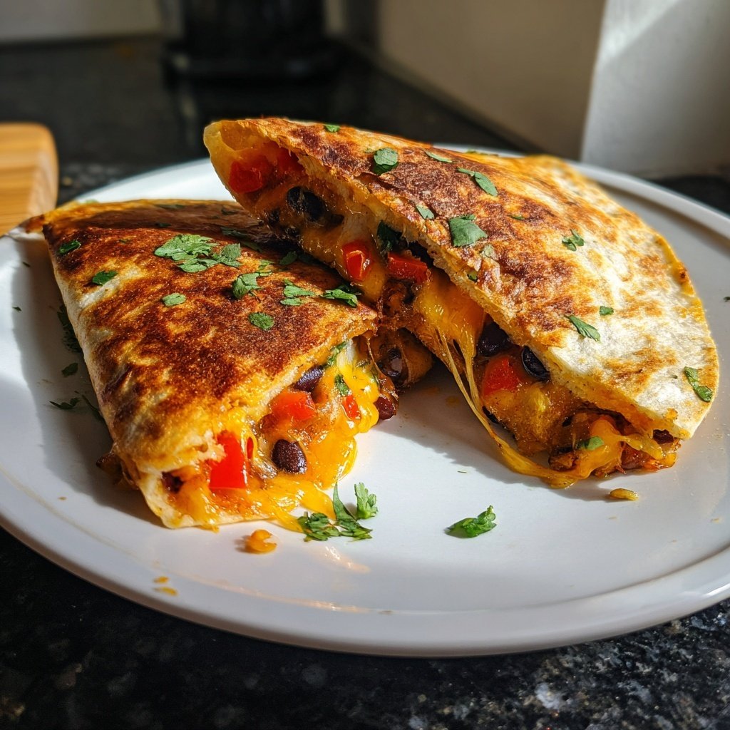 Black Bean Veggie Quesadillas