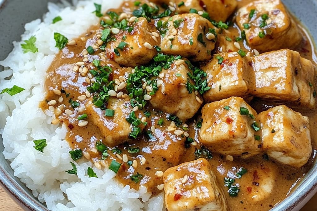 Peanut Tofu & Coconut Rice: An Amazing Ultimate Vegan Delight