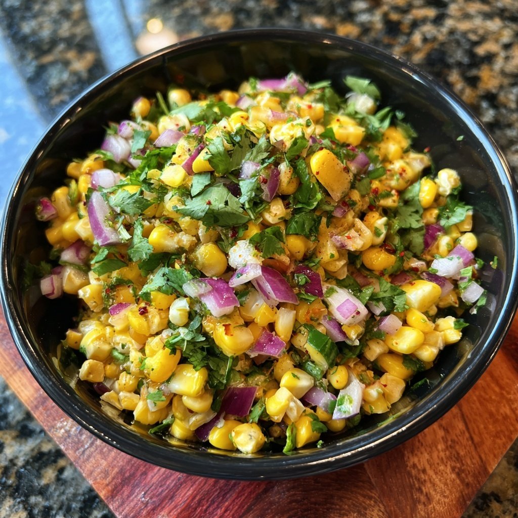 Chili Lime Roasted Corn Salad