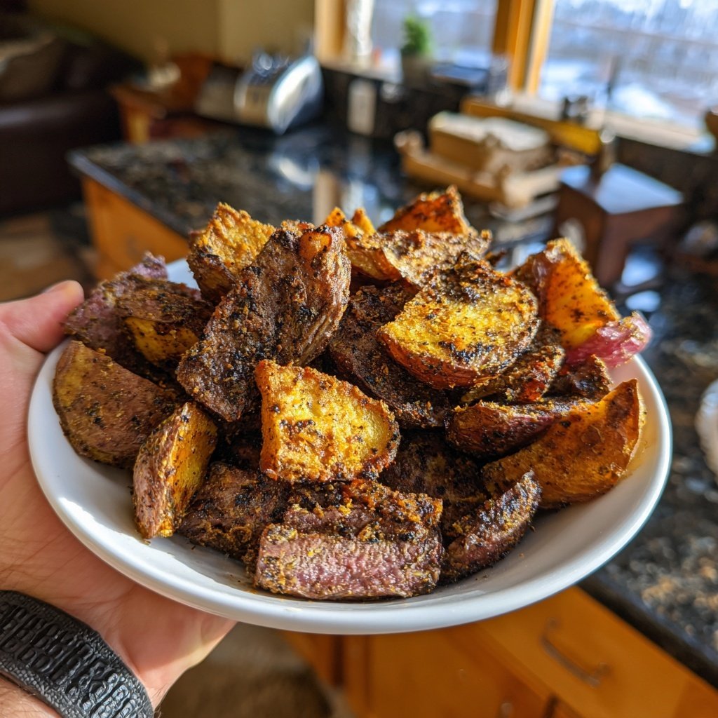 Smoky Steak Cajun Potatoes Spicy