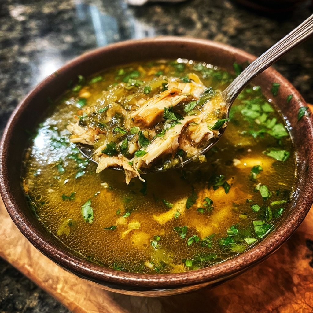 Slow Cooker Chicken Pozole Verde Authentic