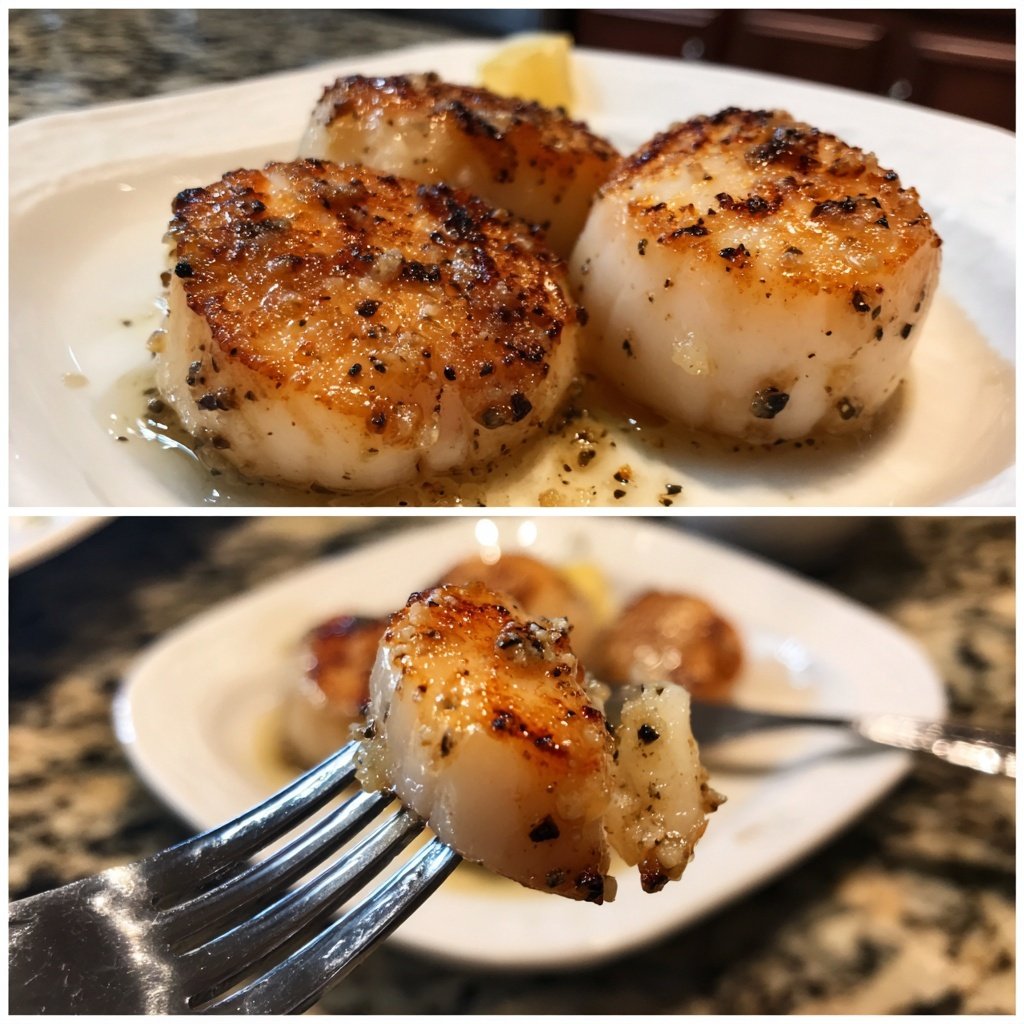 Scallops with Lemon Butter Garlic