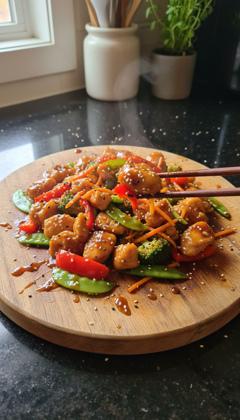 Honey Garlic Chicken Stir Fry