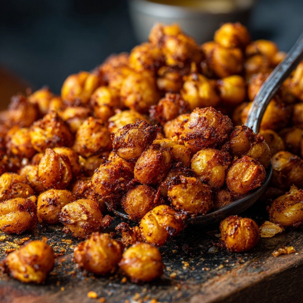 Crispy Roasted Chickpeas Spiced