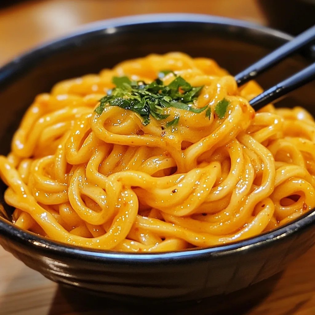 Creamy Gochujang Udon Noodles